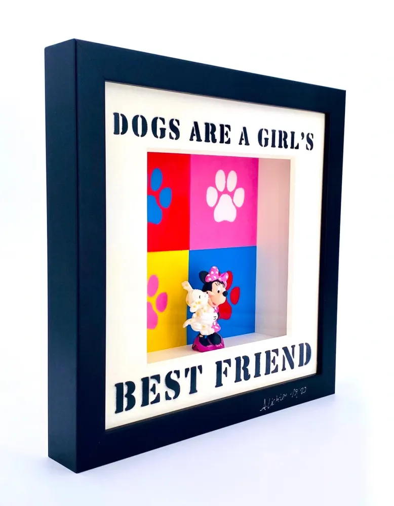 Andreas Lichter Les chiens sont les meilleurs amis des filles colorés