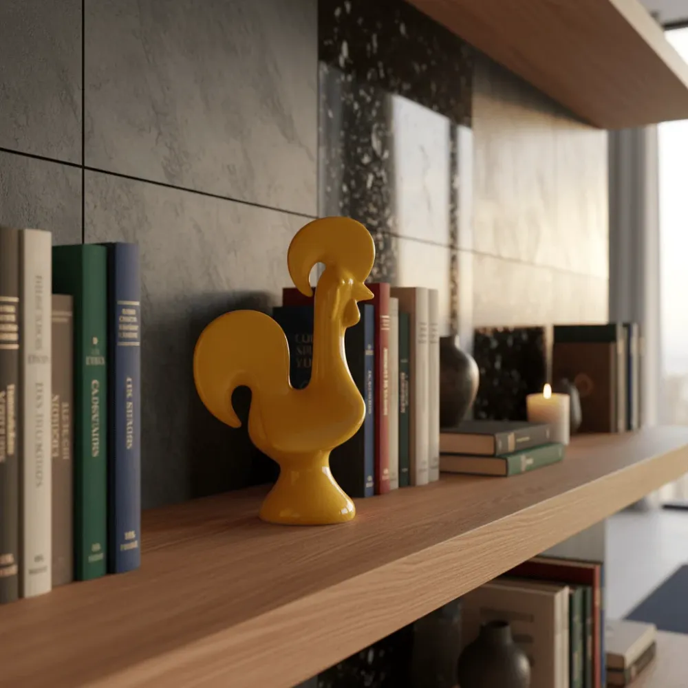 Coq portugais en céramique - Jaune ANRO