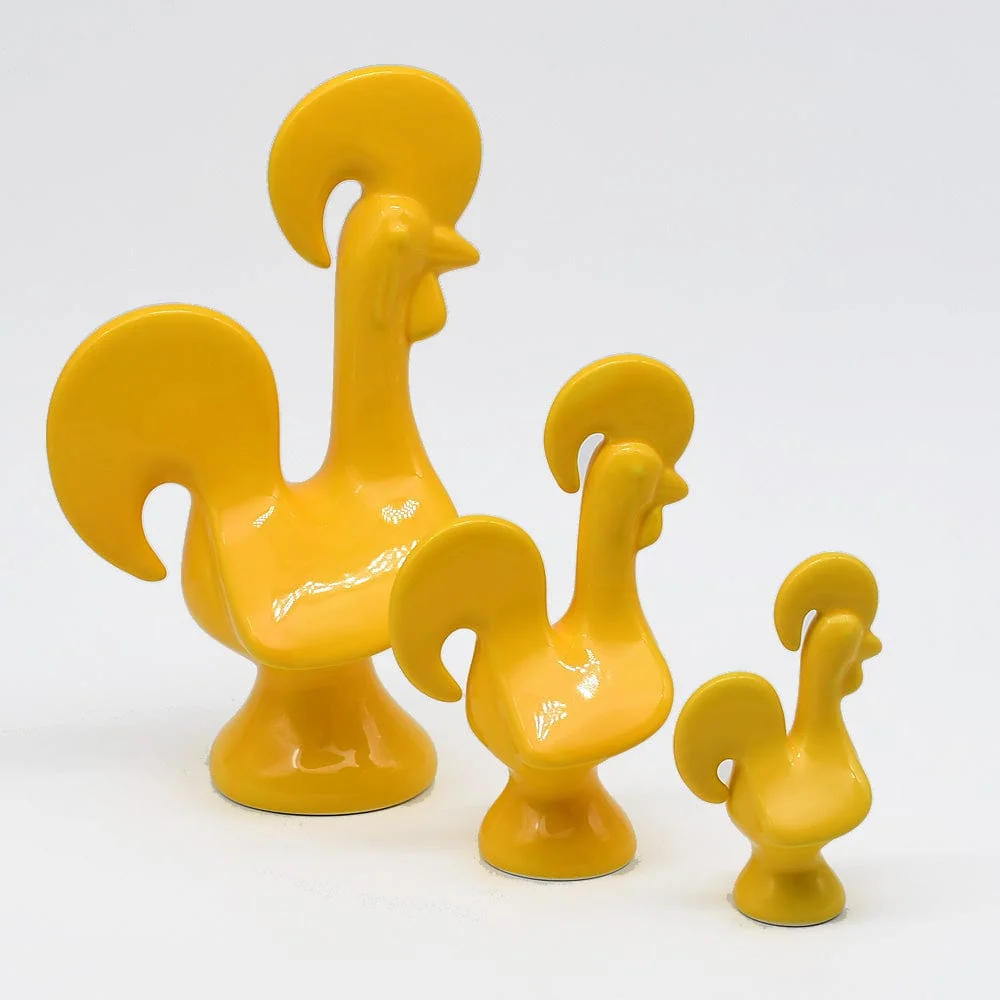 Coq portugais en céramique - Jaune ANRO