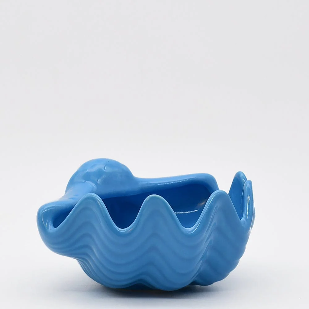 Coquillage en céramique 16cm - Bleu Turquoise ANRO