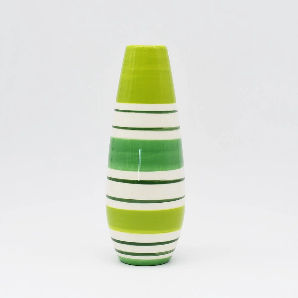 Soliflore en céramique rayé - Vert ANRO