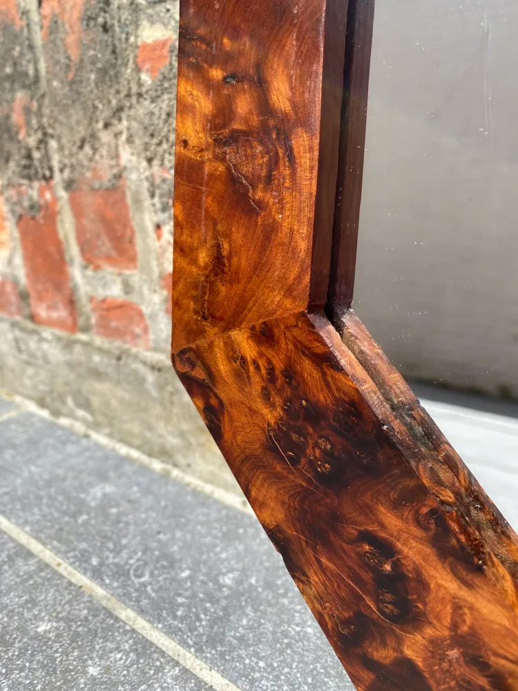 Miroir octogonal en loupe de noyer – 35,5 cm Antigua Cabaña