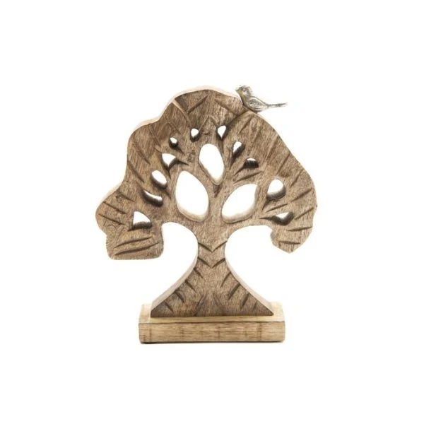 Arbre décoratif en bois 8,5 po x 7 po x 2 po