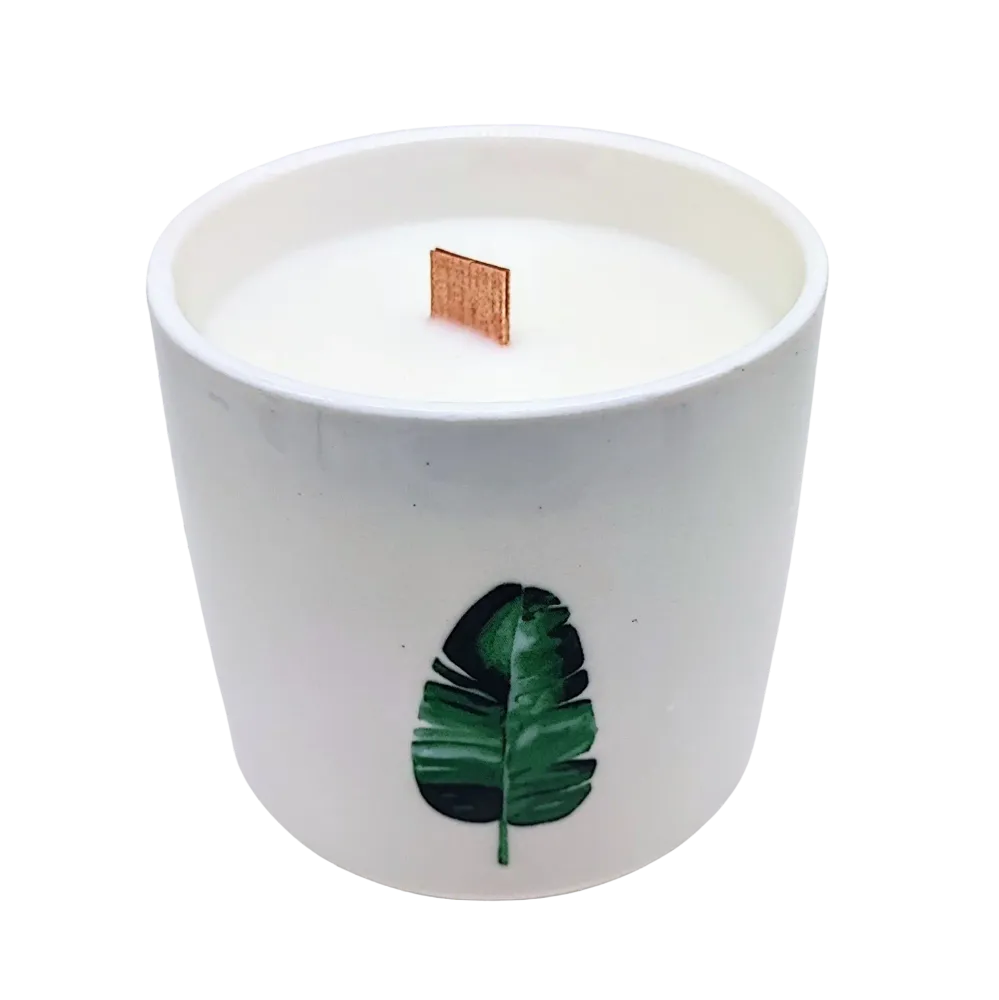 Bougie de Soja Parfumée - Jardin Botanique Japonais Feuille Arômes & Évasions