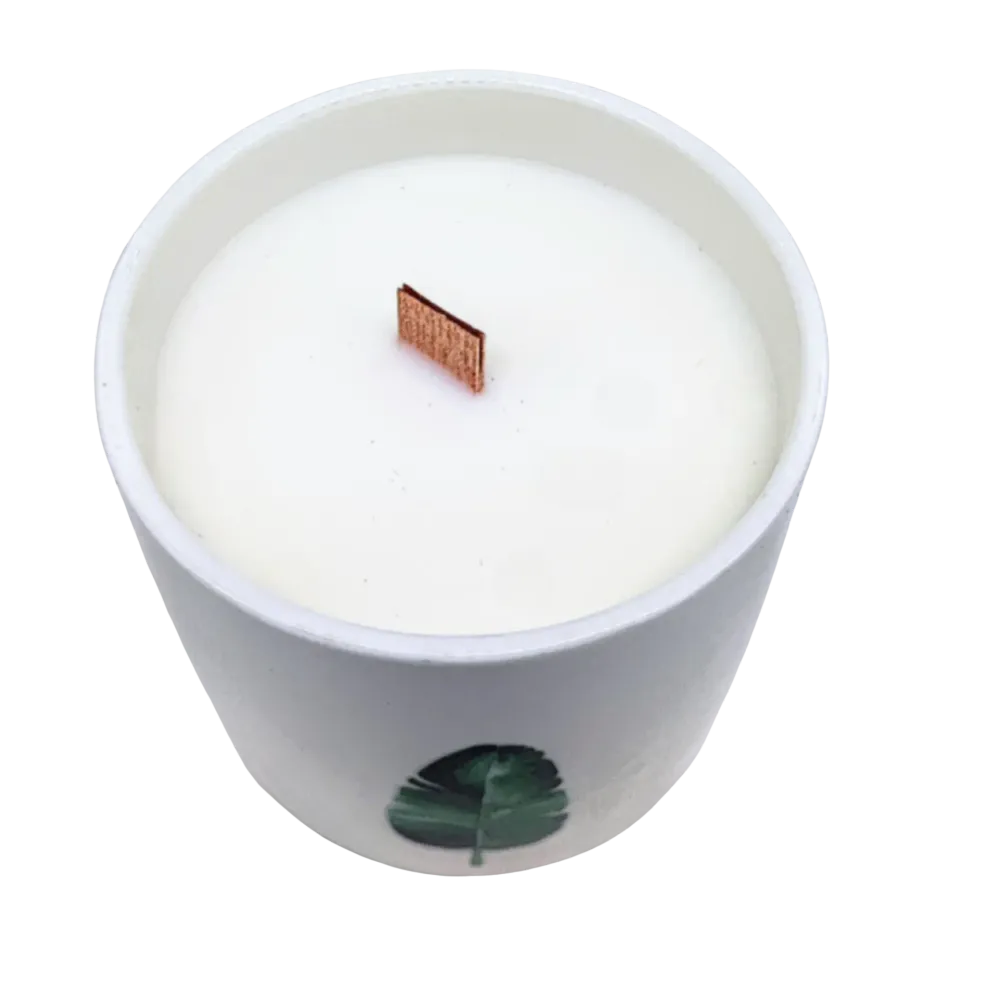 Bougie de Soja Parfumée - Jardin Botanique Japonais Feuille Arômes & Évasions