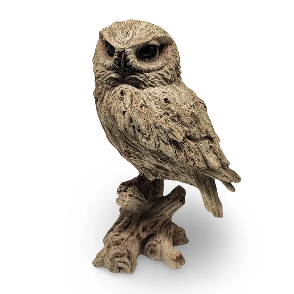 Déco Maison -Animal Spirituel -Hibou -Aspect Vieux Bois Arômes & Évasions