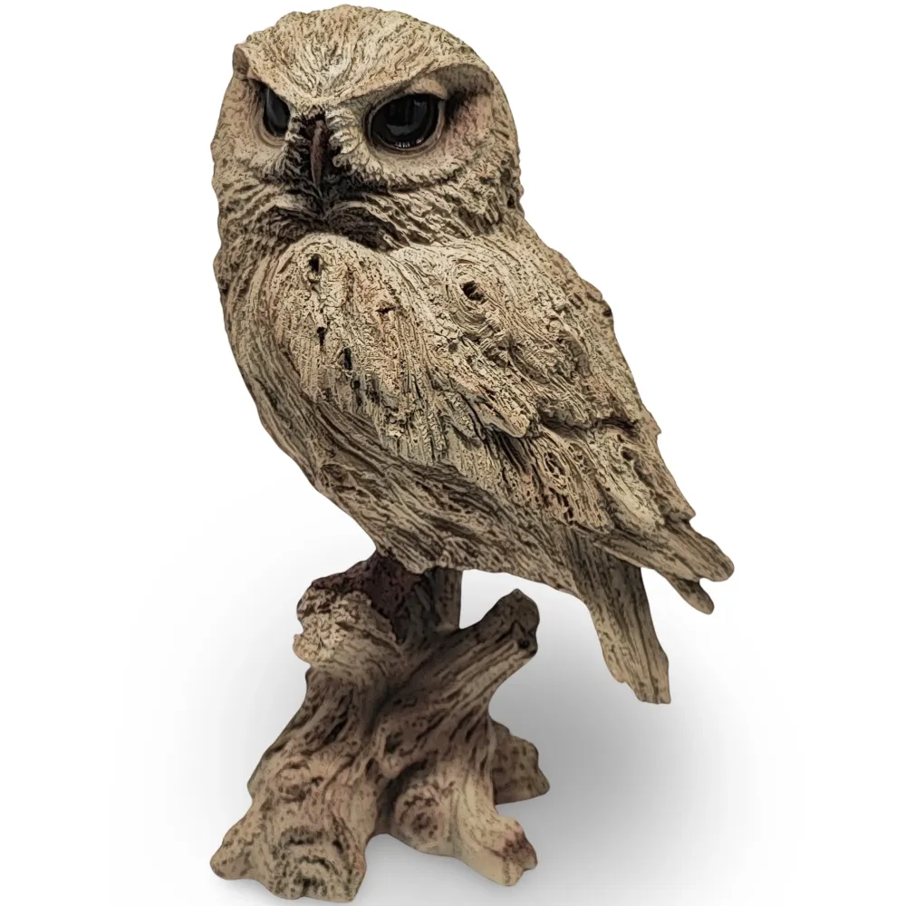 Déco Maison -Animal Spirituel -Hibou -Aspect Vieux Bois Arômes & Évasions