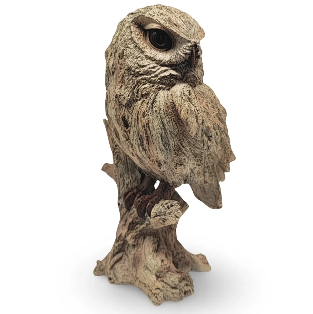 Déco Maison -Animal Spirituel -Hibou -Aspect Vieux Bois Arômes & Évasions