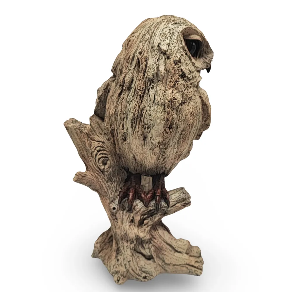Déco Maison -Animal Spirituel -Hibou -Aspect Vieux Bois Arômes & Évasions