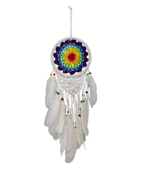 Déco Maison -Capteur de Rêves -Tissé -Chakra & Macramé Arômes & Évasions