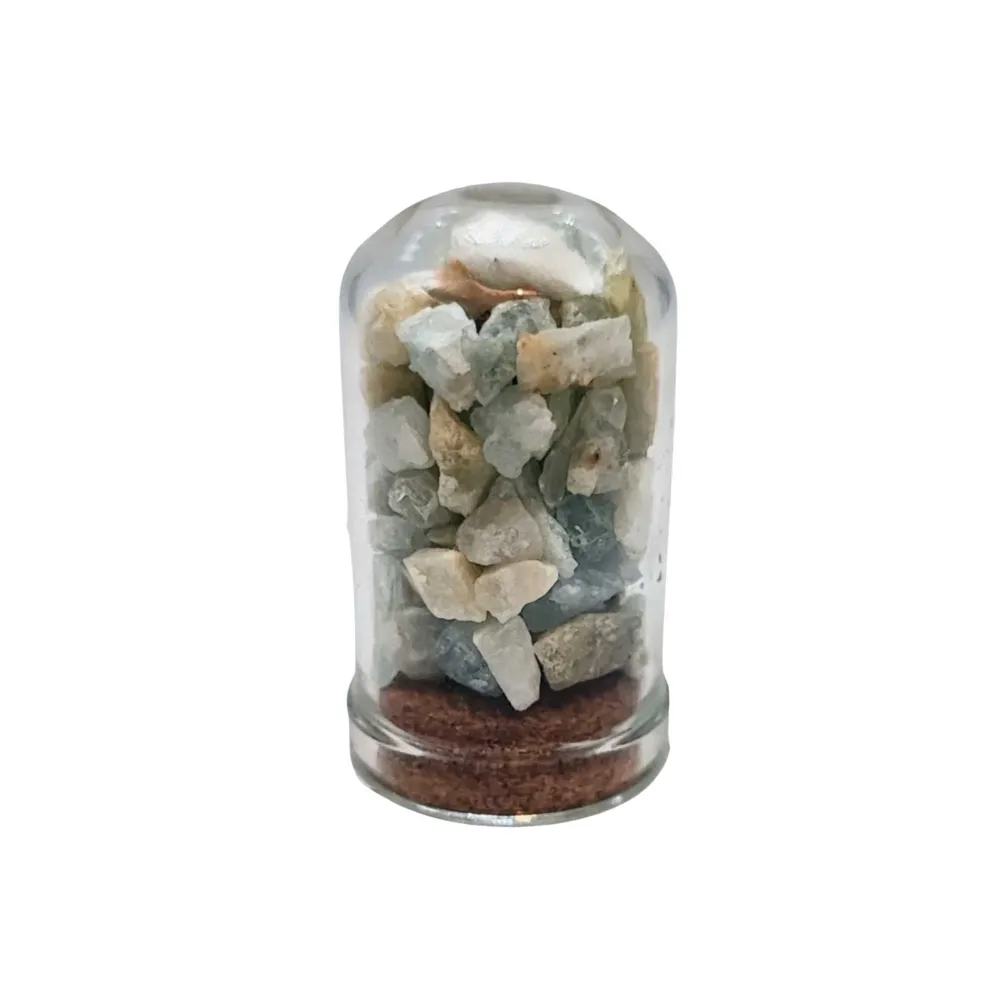 Déco Maison -Petite Cloche Décorative -Aigue Marine Naturelle -15ml Arômes & Évasions