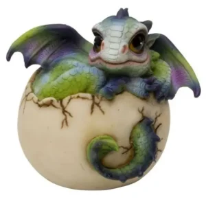 Déco Maison -Statut en Céramique -Bébé Dragon -Bébé Curieux en Éclosion Arômes & Évasions
