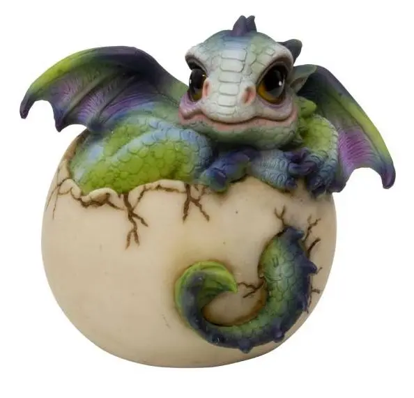 Déco Maison -Statut en Céramique -Bébé Dragon -Bébé Curieux en Éclosion Arômes & Évasions