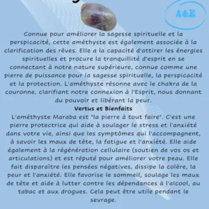 Fiches Descriptives -Pierres Précieuses & Cristaux -Améthyste Maraba Arômes & Évasions