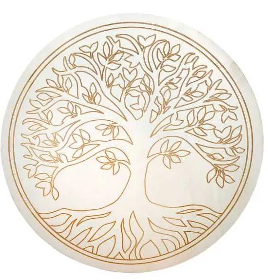 Outils Métaphysiques -Grille de Cristal en Bois -Arbre de Vie Arômes & Évasions