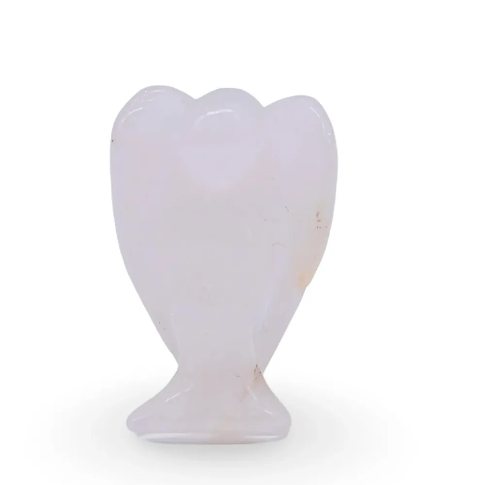 Pierre - Quartz Rose Naturel - Sculpture - Ange - 1" Arômes & Évasions