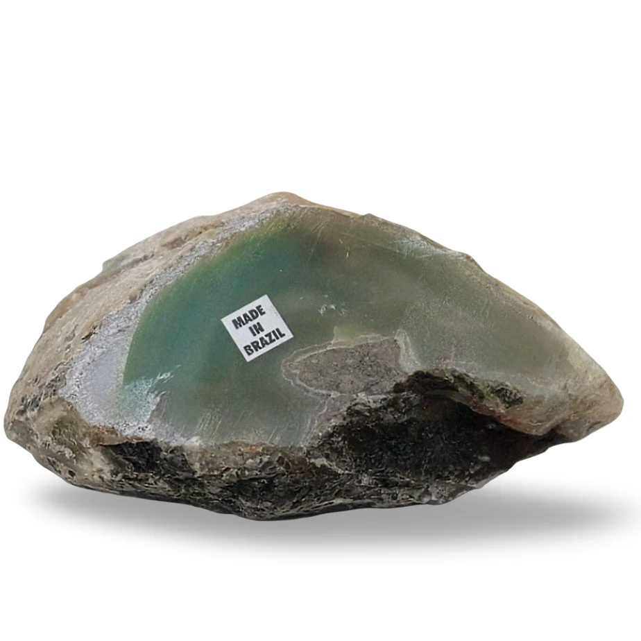 Pierre - Tranche d'Agate Verte - Spécimen de 254g Arômes & Évasions