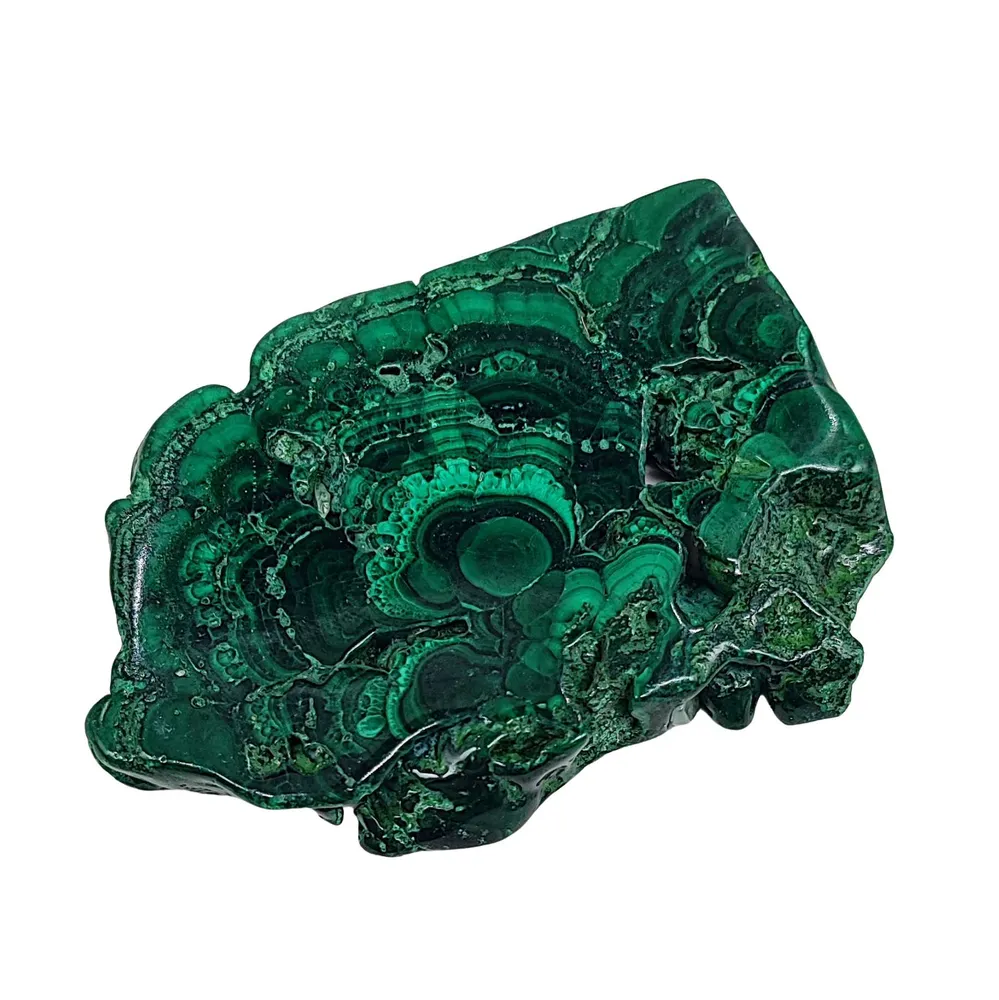 Pierre -Tranches de Malachite -Polie -80g à 100g Arômes & Évasions