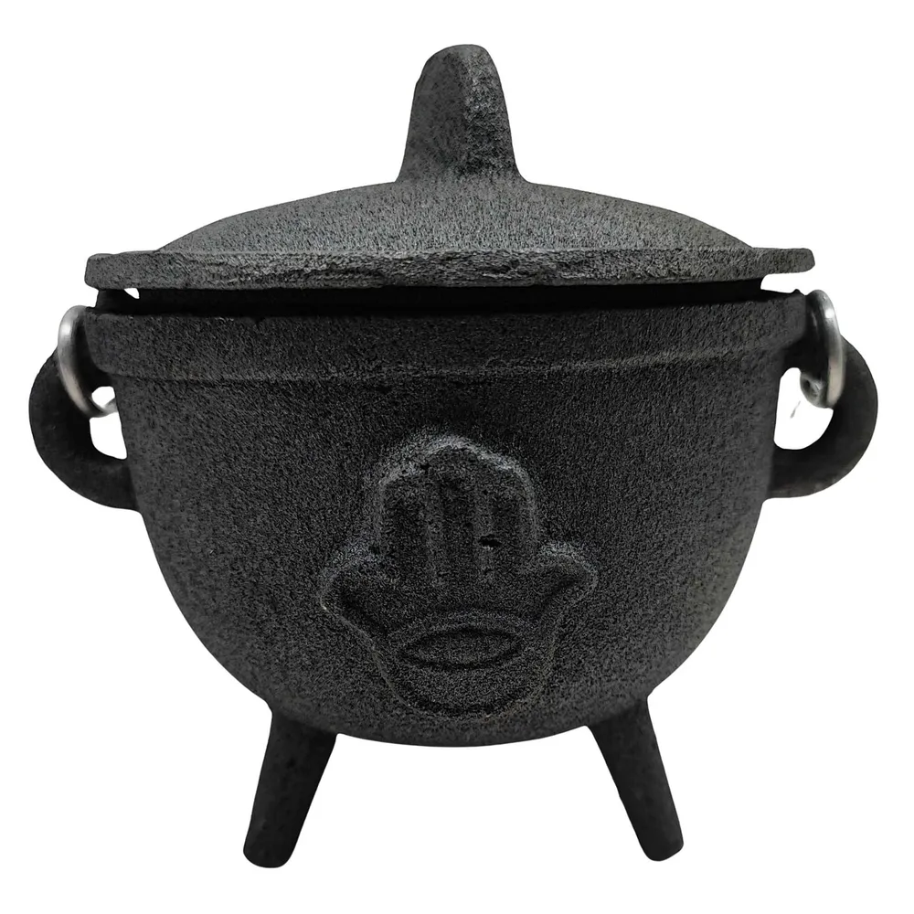 Wicca & Païen -Chaudron -Fonte -Main de Fatima -4.5'' Arômes & Évasions