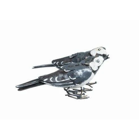 Bergeronnette – Couple - Oiseau décoratif en métal recyclé Arrosoir & Persil