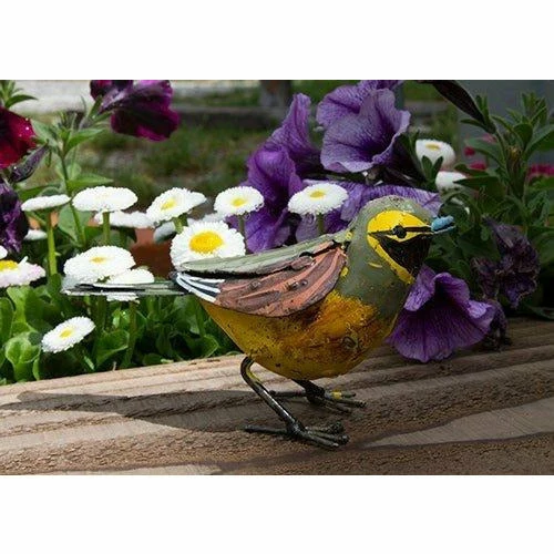 Bruant zizi - Oiseau décoratif en métal recyclé Arrosoir & Persil