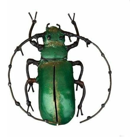 Scarabée vert PM - Insecte décoratif en métal recyclé Arrosoir & Persil