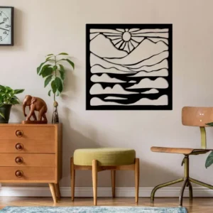 Art Mural Métal Lever de Soleil