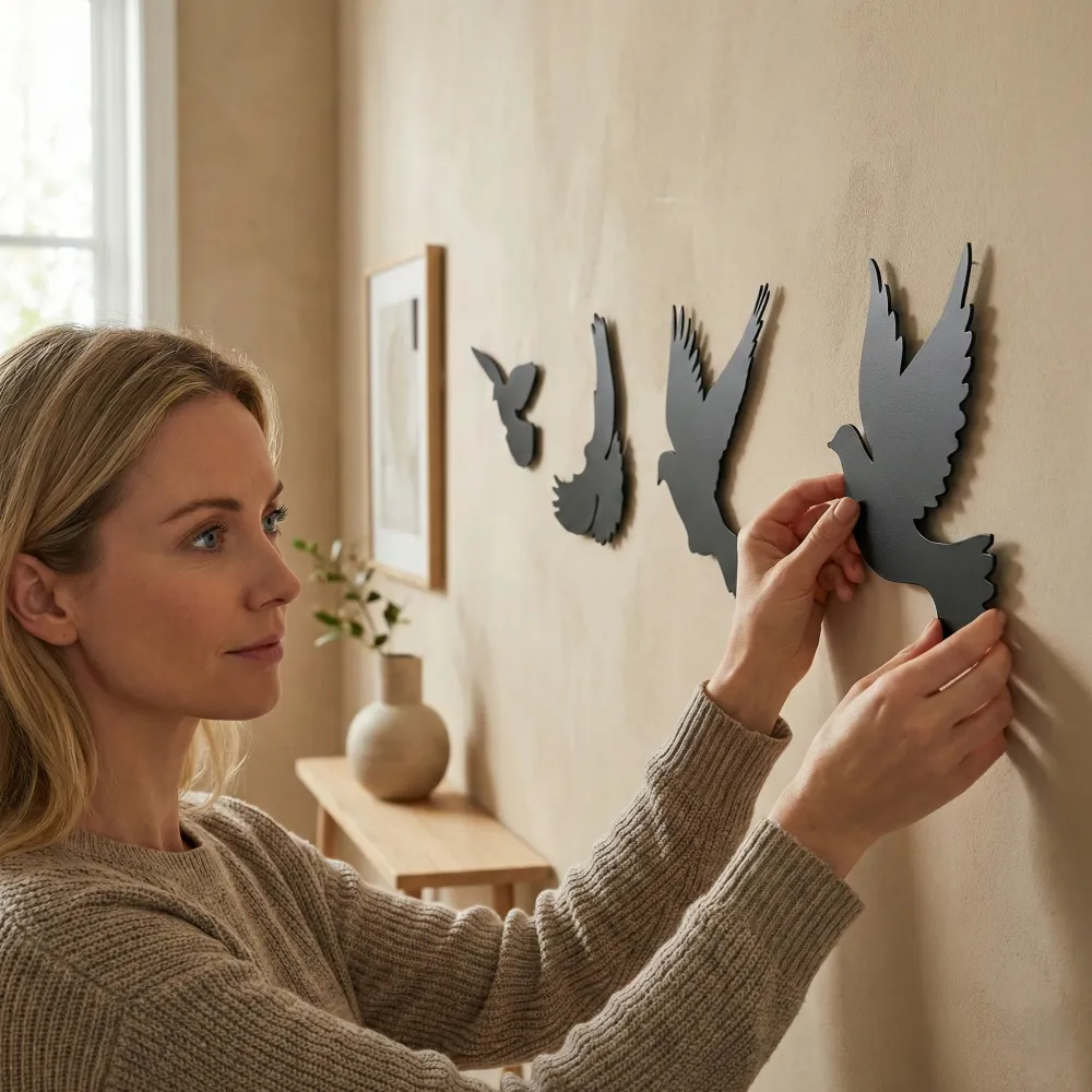 Art Mural en Métal - Oiseaux
