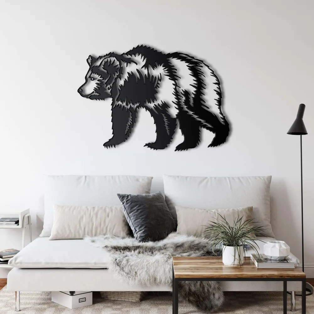 Art Mural en Métal Ours