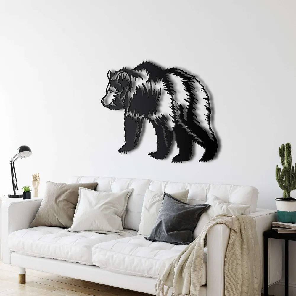 Art Mural en Métal Ours