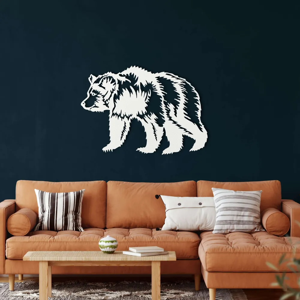Art Mural en Métal Ours