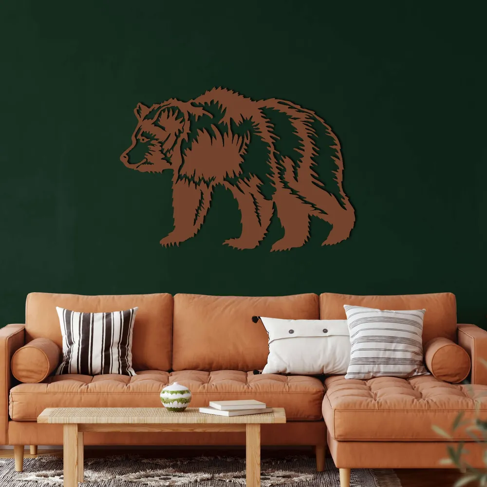 Art Mural en Métal Ours