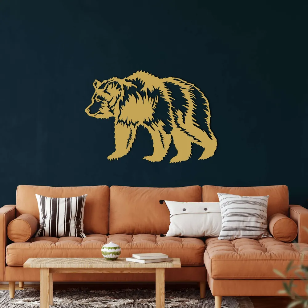 Art Mural en Métal Ours
