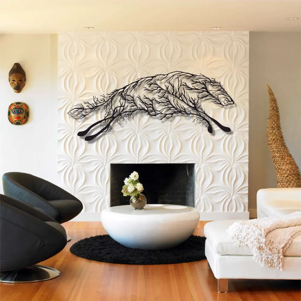 Art Mural Métallique Chien Borzoi