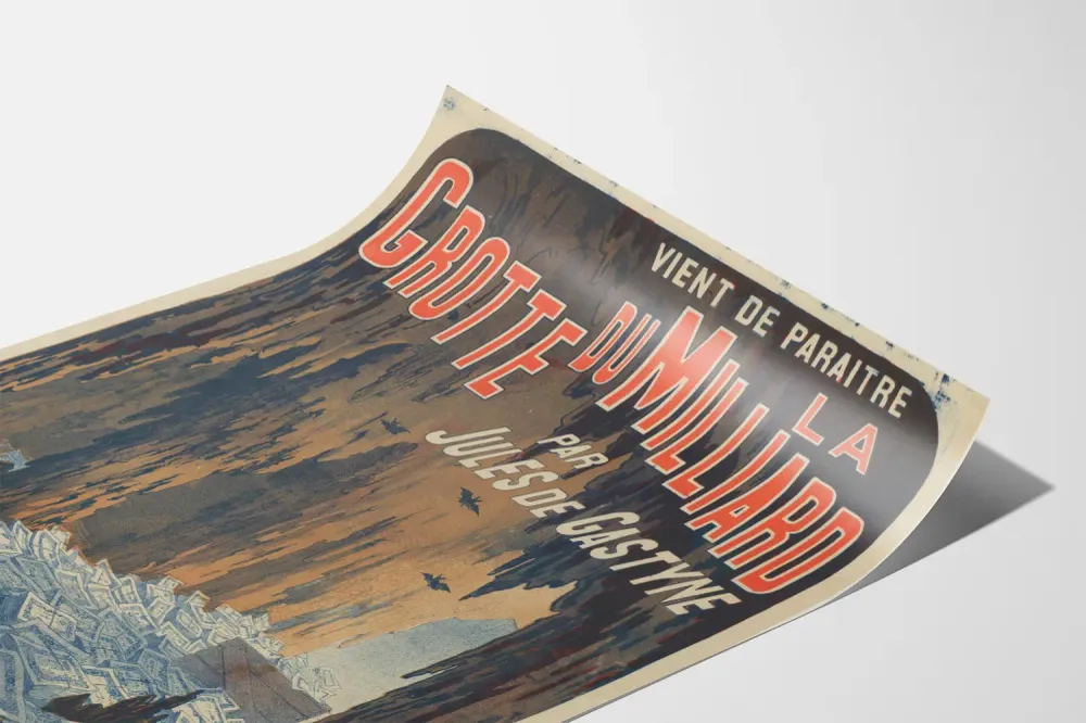 Affiche ancienne La Grotte du Milliard par Jules de Gastyne Artem Legrand
