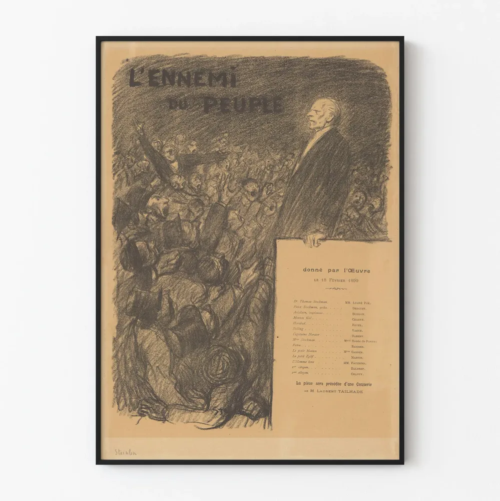 Affiche ancienne L'ennemi du peuple - Décoration murale vintage Artem Legrand