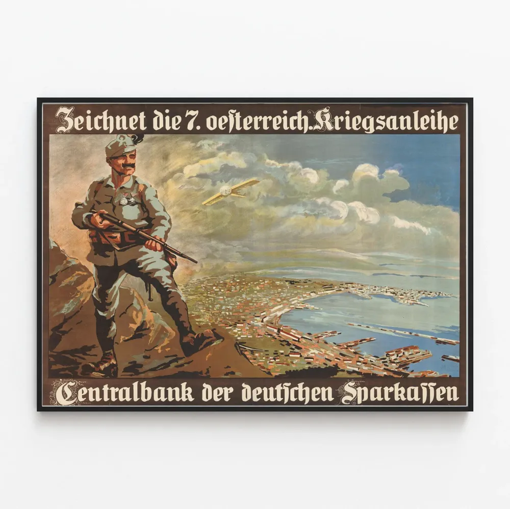 Affiche ancienne de promotion des obligations de guerre autrichiennes Artem Legrand