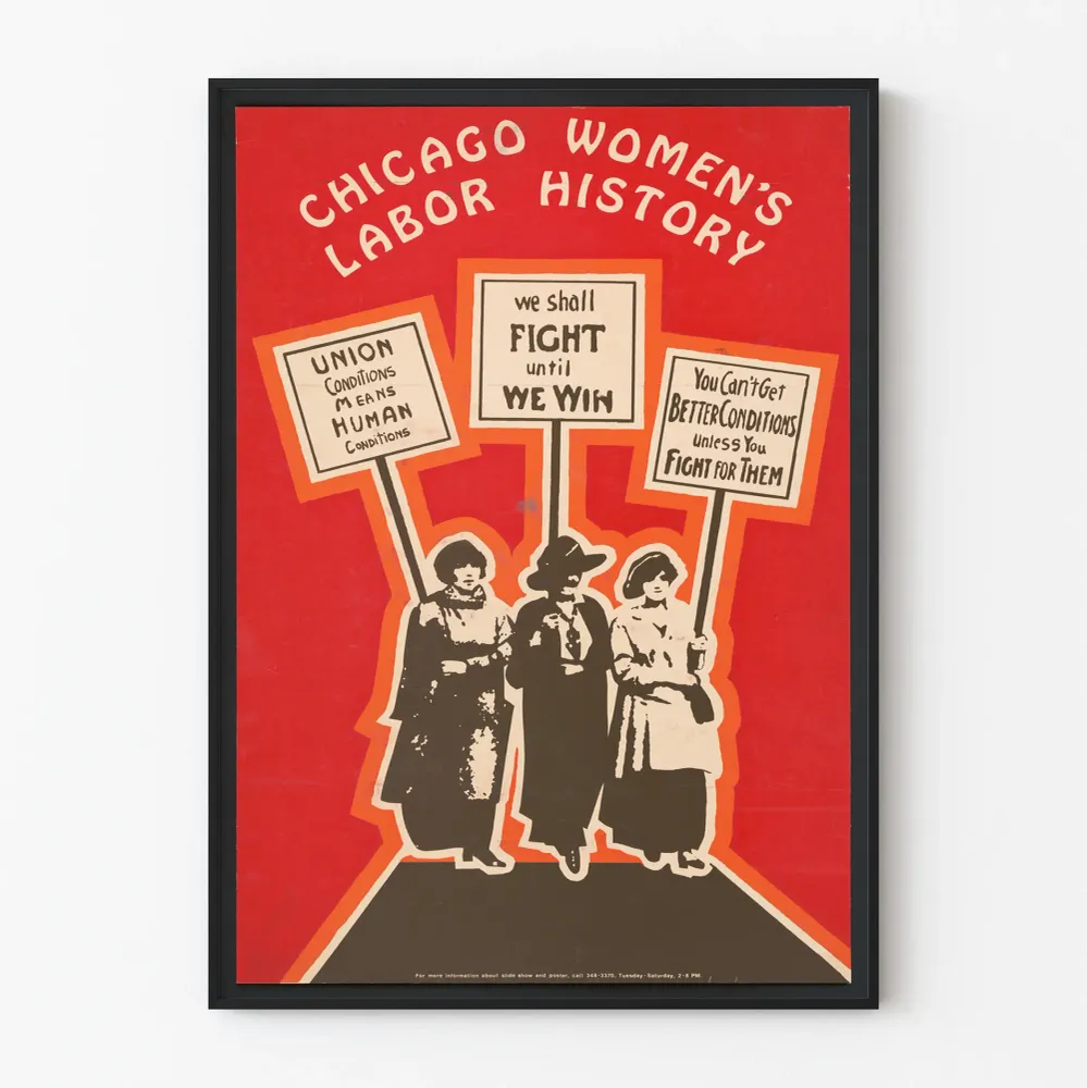 Affiche Chicago Women's Labor History - Décoration murale engagée Artem Legrand