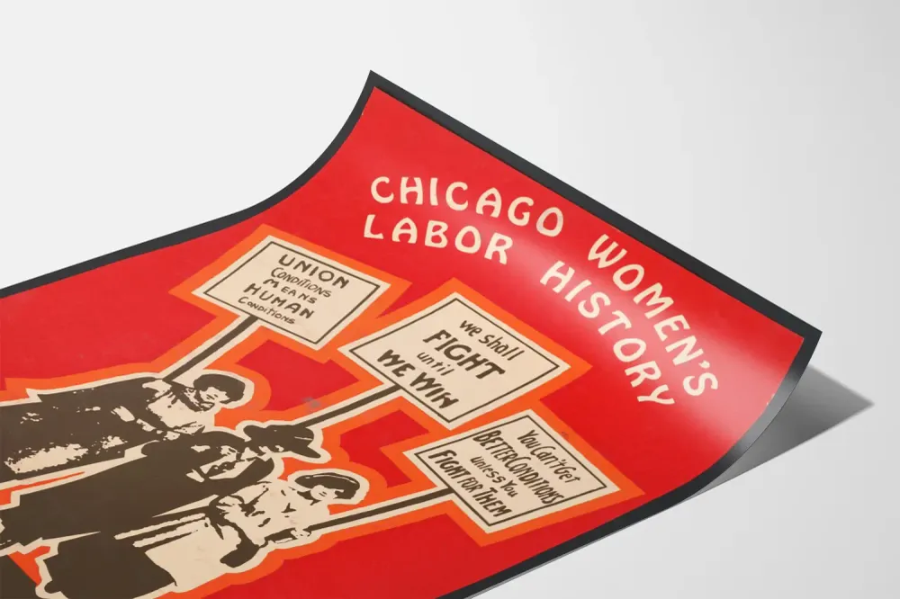 Affiche Chicago Women's Labor History - Décoration murale engagée Artem Legrand