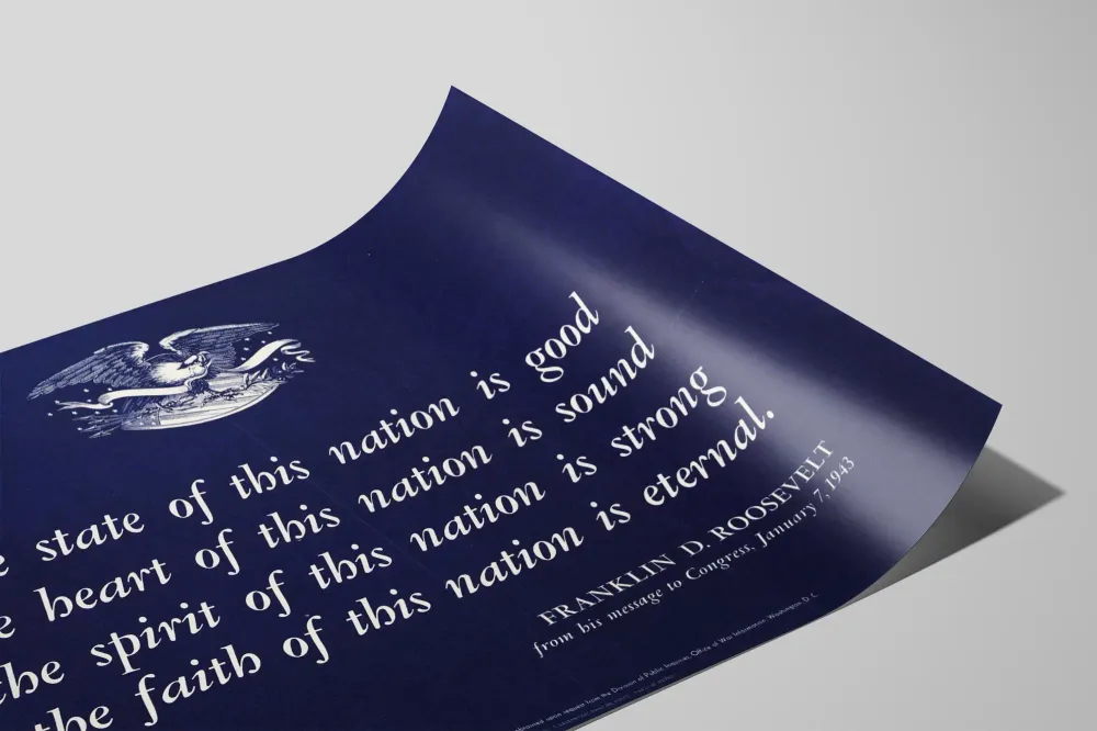 Affiche Citations Patriotiques Franklin D. Roosevelt Artem Legrand
