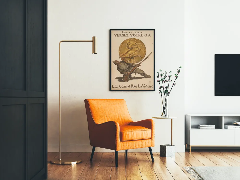 Affiche de décoration murale historique : Pour la France versez votre or Artem Legrand
