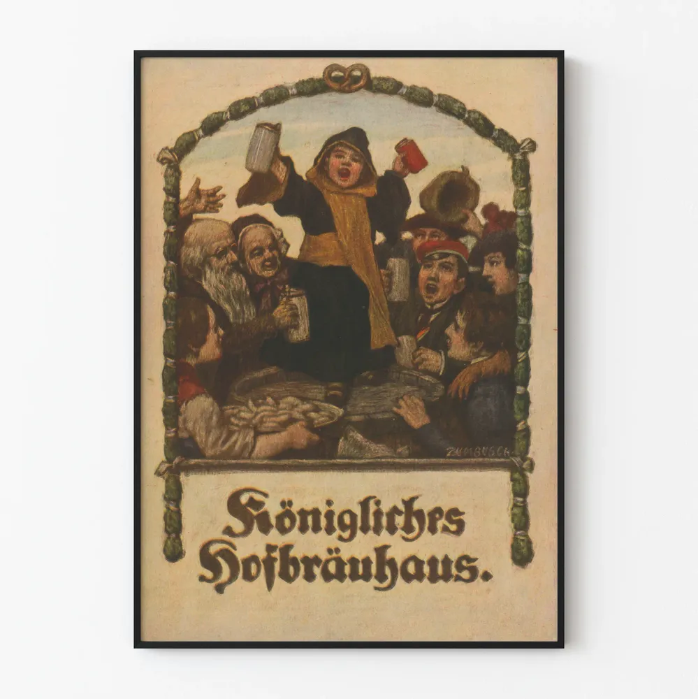 Affiche décoration murale Königliches Hofbräuhaus vintage Artem Legrand