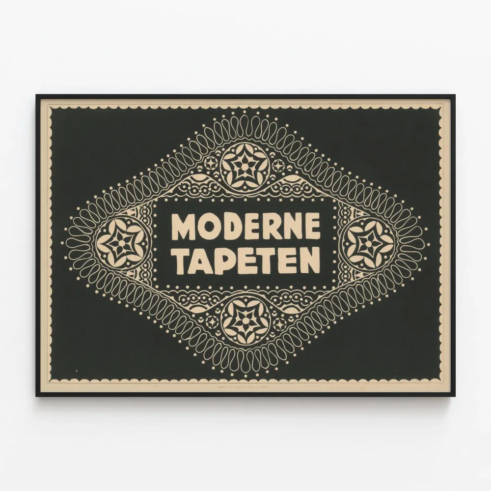 Affiche décorative moderne noire et beige au design géométrique Artem Legrand