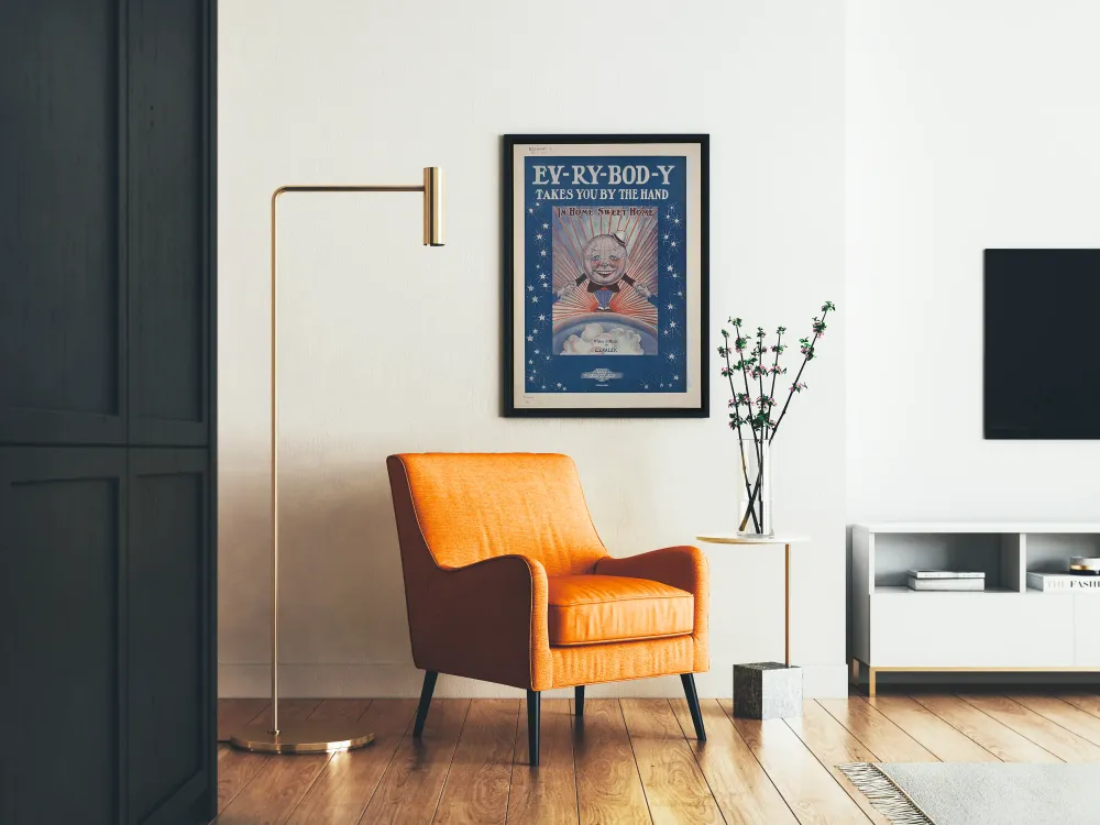 Affiche décorative rétro 'Ev-ry-Bod-Y Takes You Hand' Home Sweet Home Artem Legrand