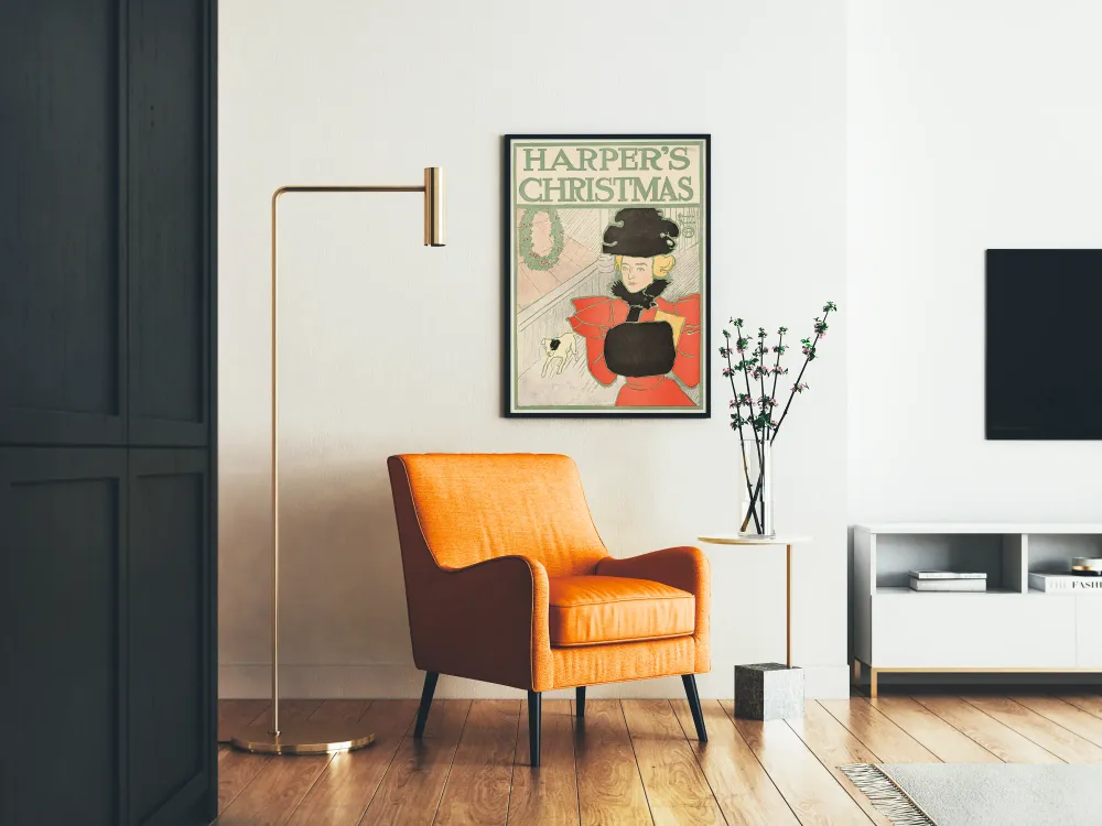 Affiche décorative vintage Harper's Christmas Artem Legrand