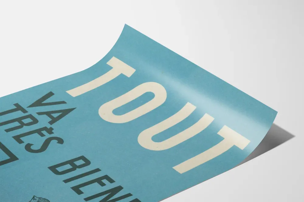 Affiche décorative vintage « Tout va très bien ! » Artem Legrand