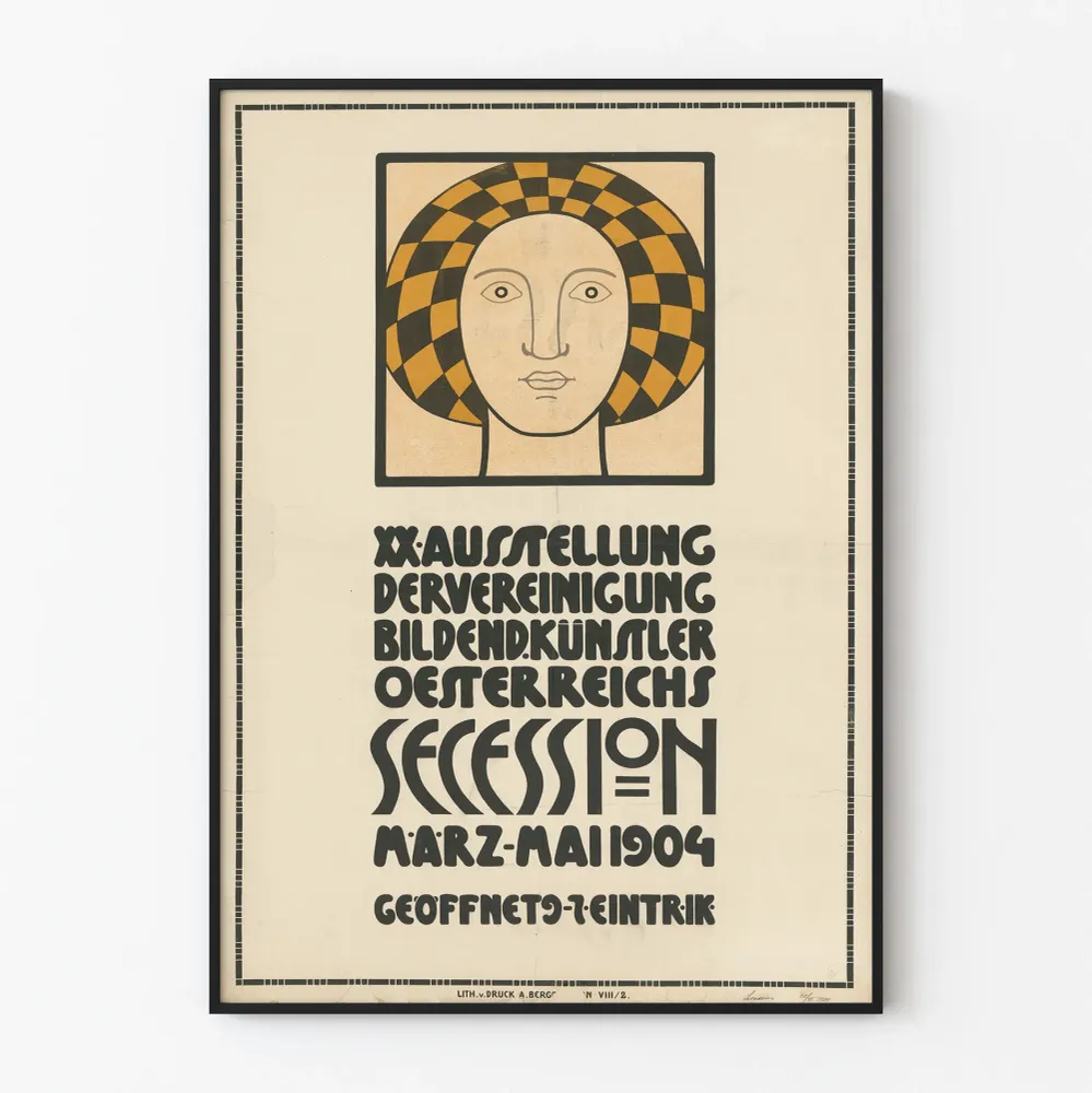 Affiche Exposition Art Sécession Autrichienne 1904 Artem Legrand