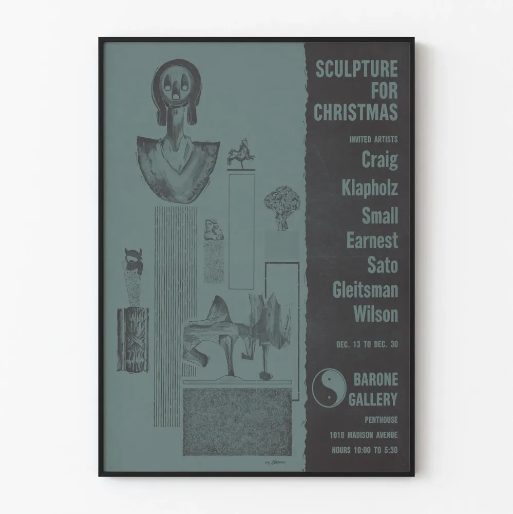 Affiche exposition sculpture pour Noël Barone Gallery Artem Legrand