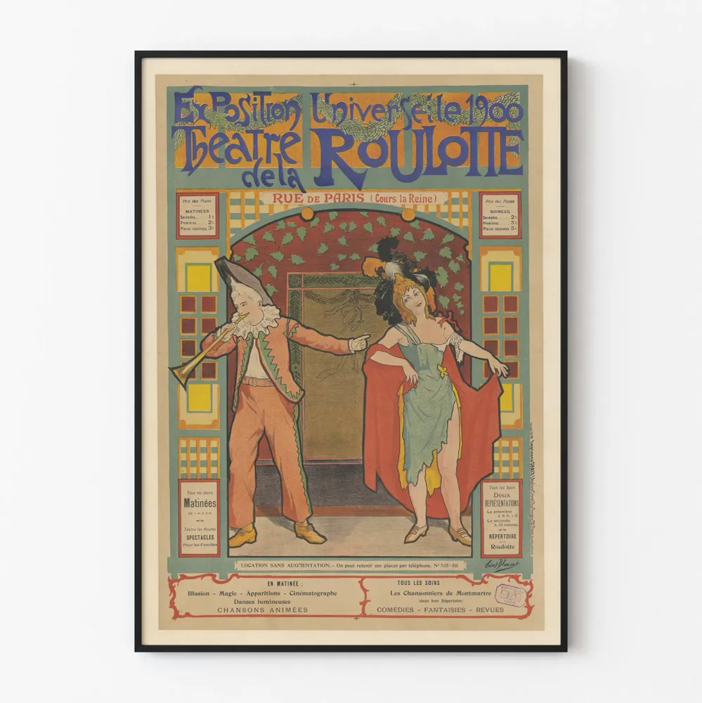 Affiche Exposition Universelle 1900 Théâtre de la Roulotte Artem Legrand
