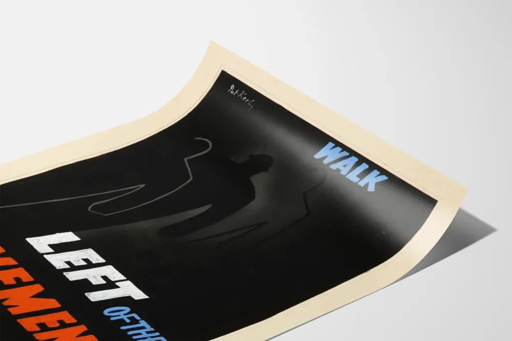 Affiche graphique Walk Left Pavement Artem Legrand